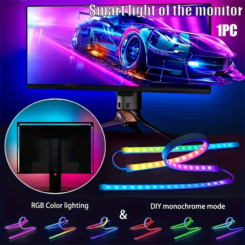 Pc Gaming Usa - Bande lumineuse RGB pour jeux, rétroéclairage