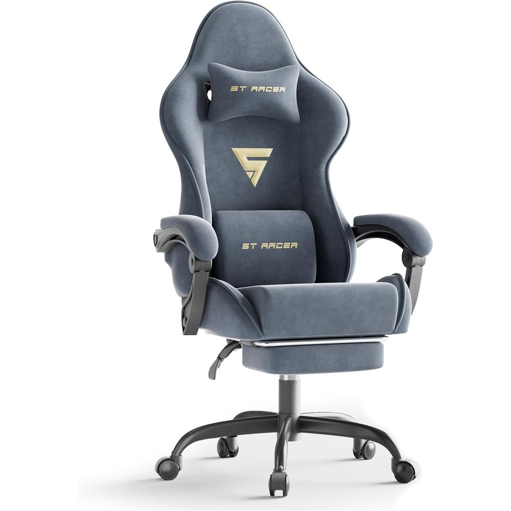 Gaming Chair - Chaise de jeu ergonomique avec repose-pieds