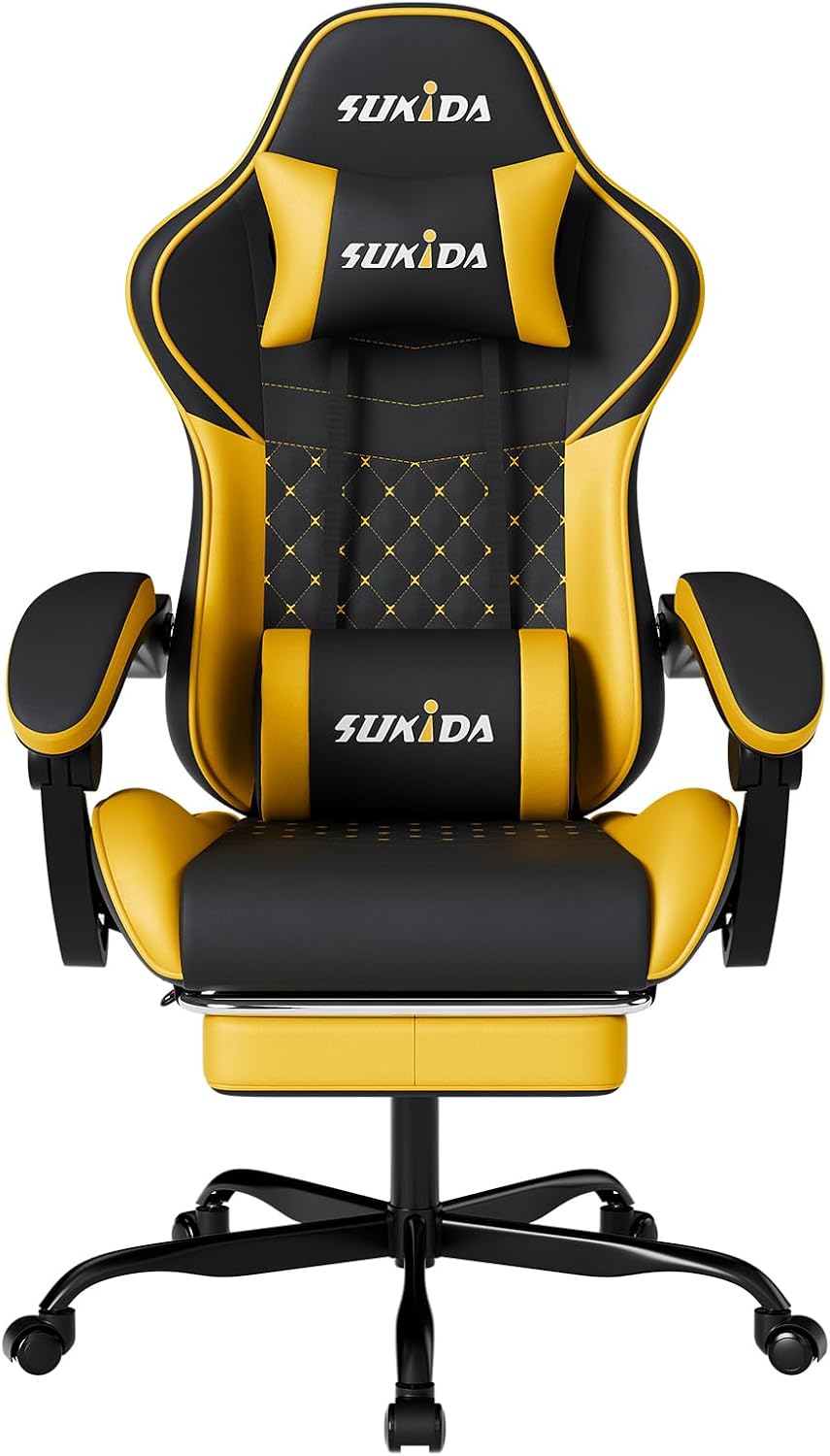 Gaming Chair - Chaise de jeu ergonomique avec support