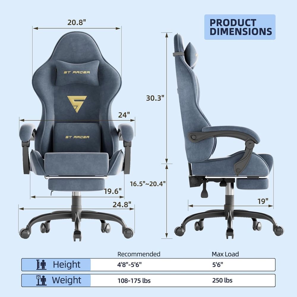 Chaise de jeu ergonomique avec - Gaming Chair avis et prix