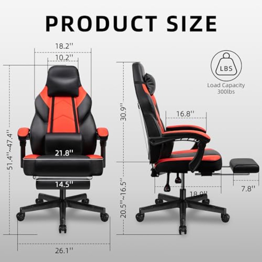 Chaise de jeu avec repose-pied - Gaming Chair avis et prix